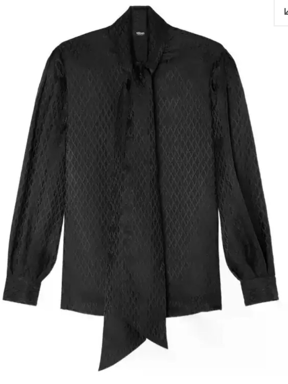 MAX MARA 100% Silk Jacquard neck tie Blouse